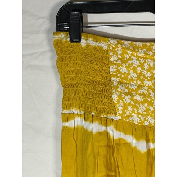 Pretty rebellious shirt sleeveless flowers strips high low large rayon armpit to - Picture 5 of 10